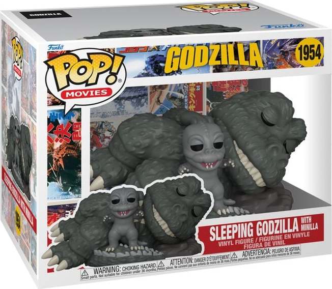 Godzilla Vinylová figurka č.1954 Sleeping Godzilla with Minilla (Super Pop!' Sberatelská postava standard - Merchstore.cz