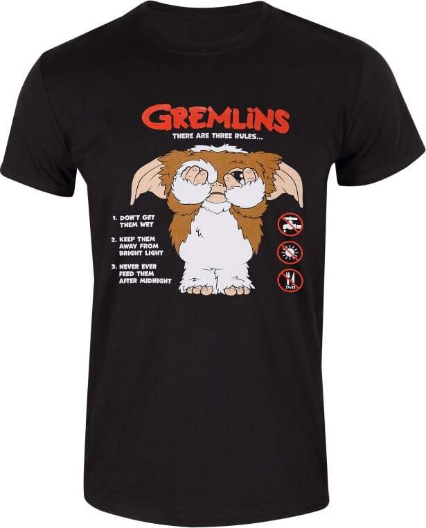 Gremlins The Rules Tričko černá - Merchstore.cz
