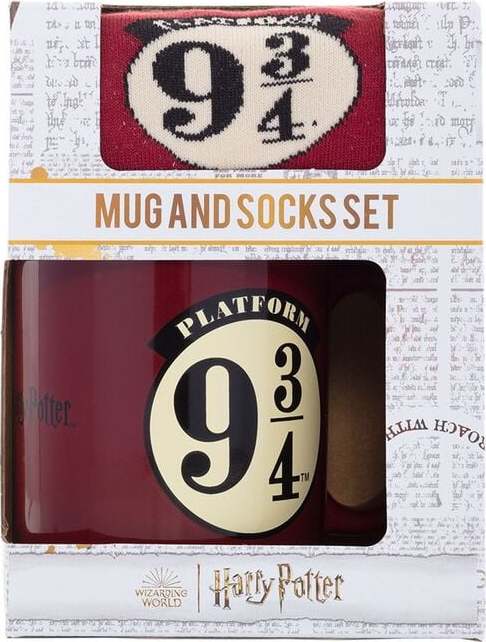 Harry Potter Hrnek s ponožkami Platform 9 3/4 Hrnek vícebarevný - Merchstore.cz