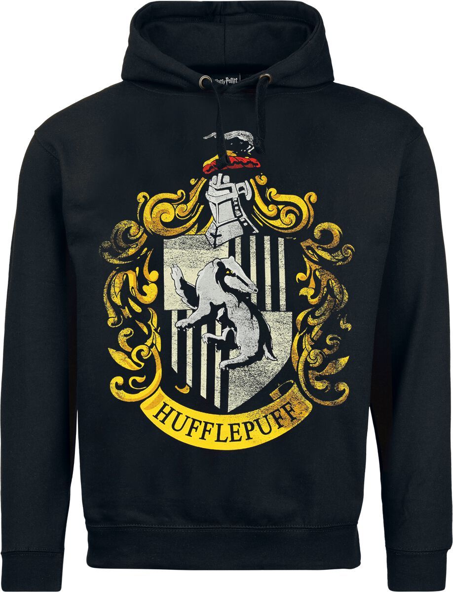 Harry Potter Huffelpuff Mikina s kapucí černá - Merchstore.cz
