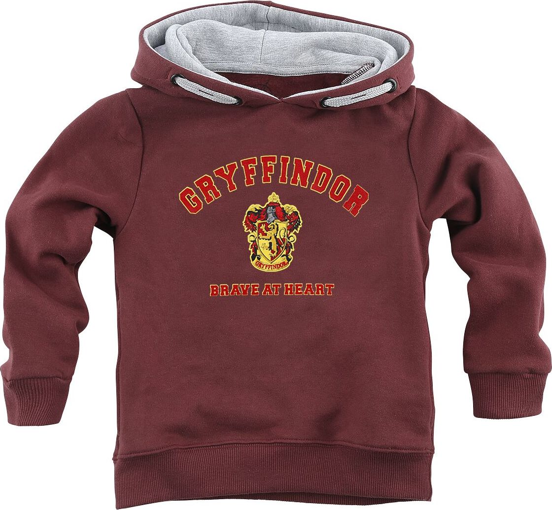 Harry Potter Kids - Gryffindor - Brave At Heart detská mikina s kapucí bordová - Merchstore.cz