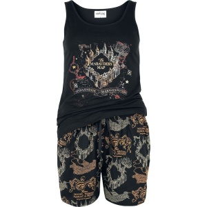 Harry Potter Marauder's map pyžama černá