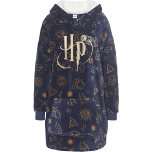 Harry Potter Oversized zimní mikina Harry Potter Mikina s kapucí modrá