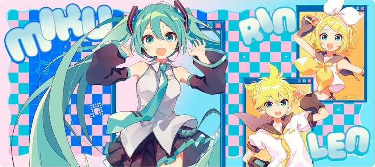 Hatsune Miku Miku and Friends podložka pod myš vícebarevný - Merchstore.cz