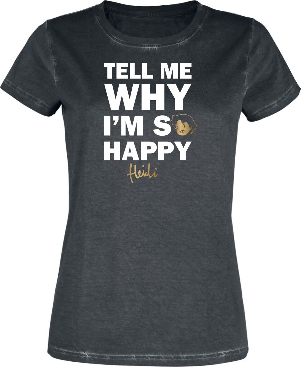 Heidi Why I'm So Happry Dámské tričko černá - Merchstore.cz