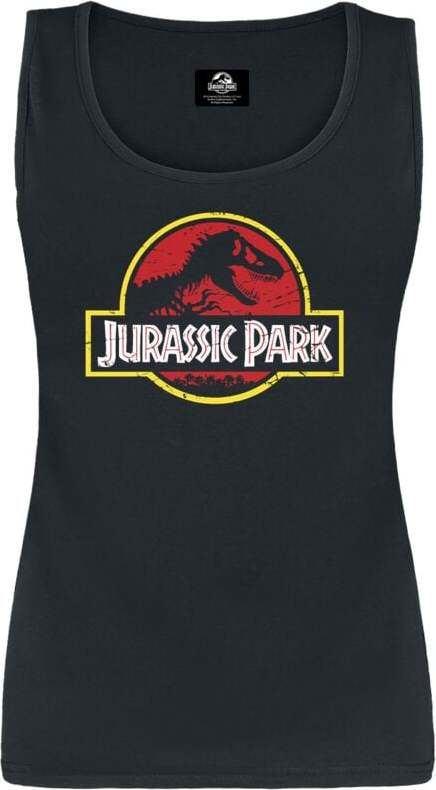 Jurassic Park Classic Logo Dámský top černá - Merchstore.cz