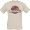 Jurassic Park Grunge Logo Jurassic Tričko písková - Merchstore.cz