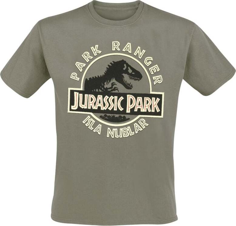 Jurassic Park Park Ranger Tričko khaki - Merchstore.cz