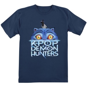 KPop Demon Hunters Derpy Tiger detské tricko námořnická modrá