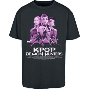 KPop Demon Hunters Huntrix Billboard Poster Tričko černá - Merchstore.cz