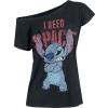 Lilo & Stitch I Need Space Dámské tričko černá - Merchstore.cz