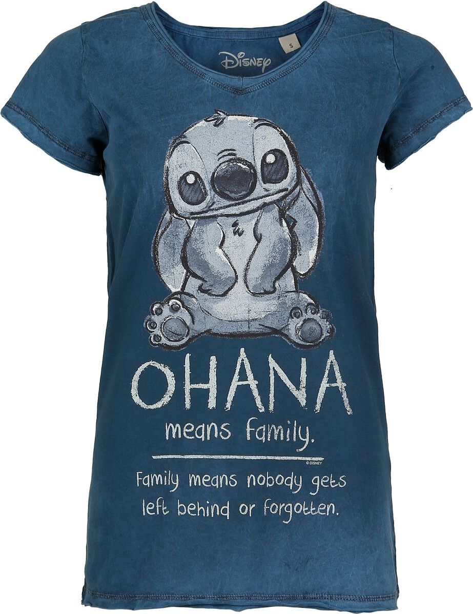 Lilo & Stitch Las Ohana Dámské tričko modrá - Merchstore.cz