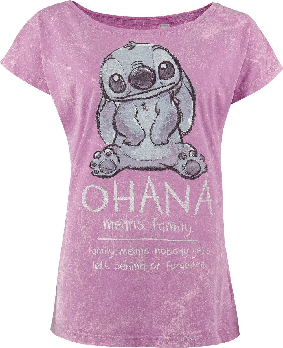 Lilo & Stitch Las Ohana Dámské tričko růžová - Merchstore.cz