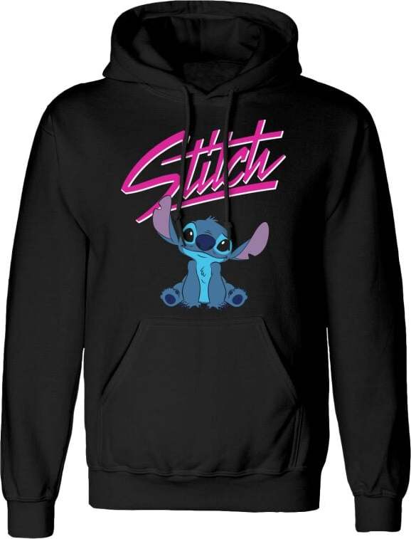 Lilo & Stitch Script Mikina s kapucí černá - Merchstore.cz
