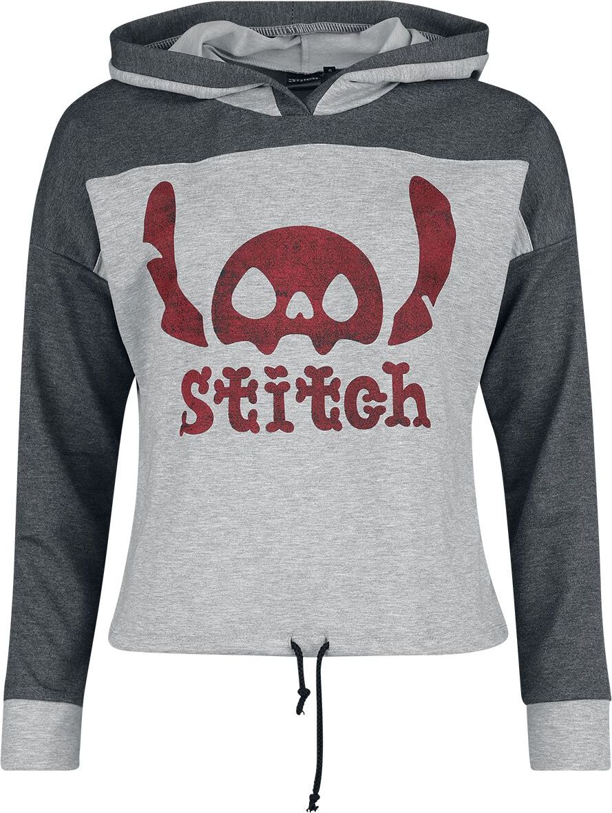 Lilo & Stitch Skeleton Stitch Dámská mikina s kapucí tmavě šedá / světle šedá - Merchstore.cz