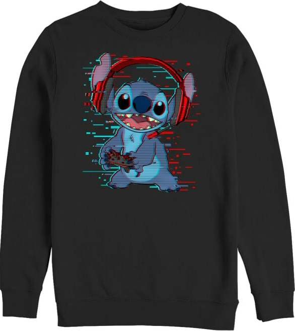 Lilo & Stitch Stitch Games Dámská mikina černá - Merchstore.cz