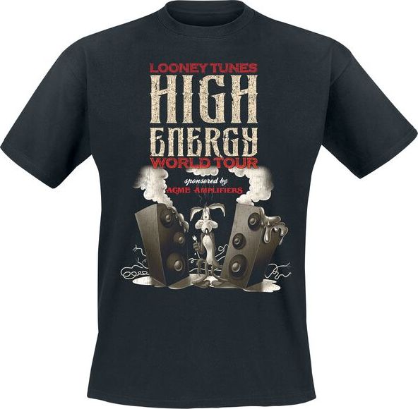 Looney Tunes Coyote - High Energy Tričko černá - Merchstore.cz
