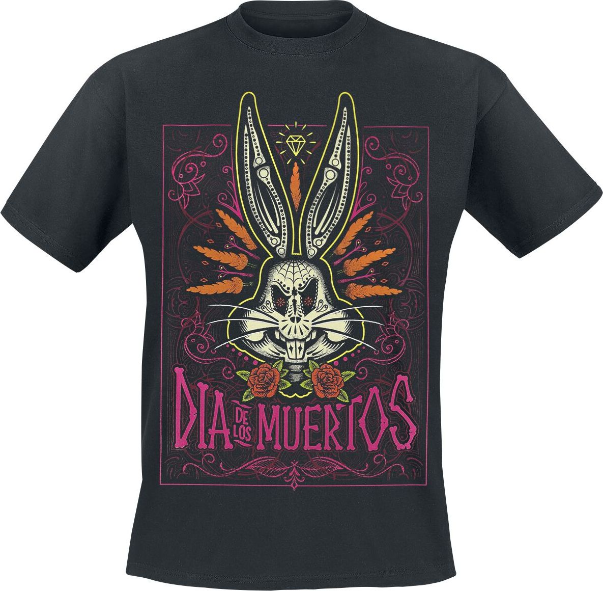 Looney Tunes Dia De Los Muertos Tričko černá - Merchstore.cz