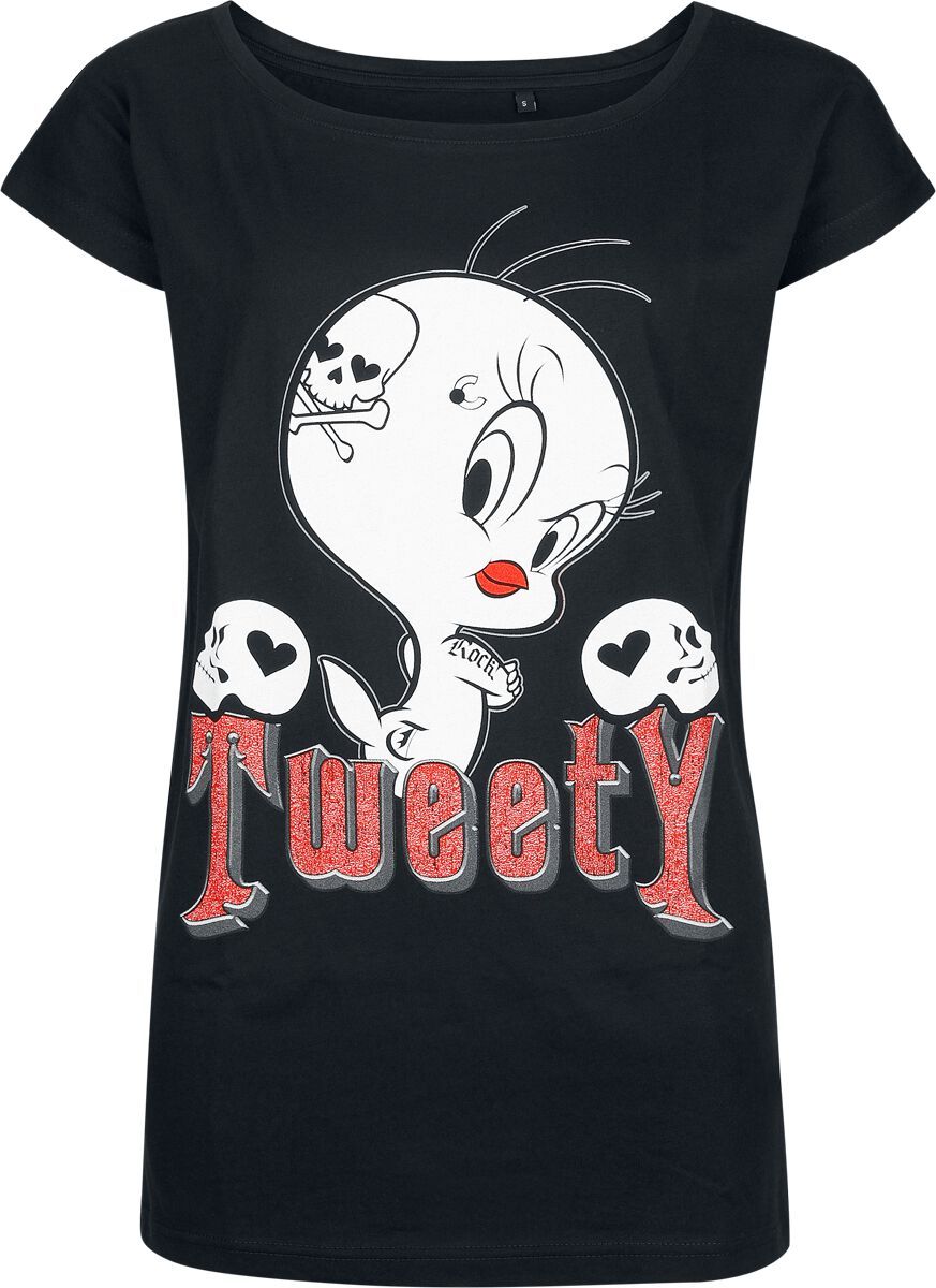 Looney Tunes Tweety - Tattoo Dámské tričko černá - Merchstore.cz