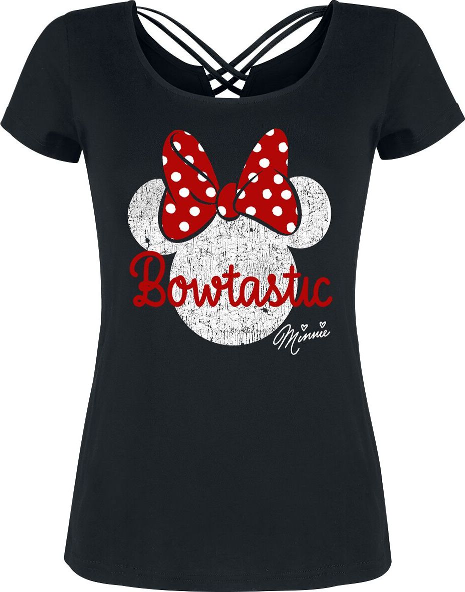 Mickey & Minnie Mouse Bowtastic Dámské tričko černá - Merchstore.cz
