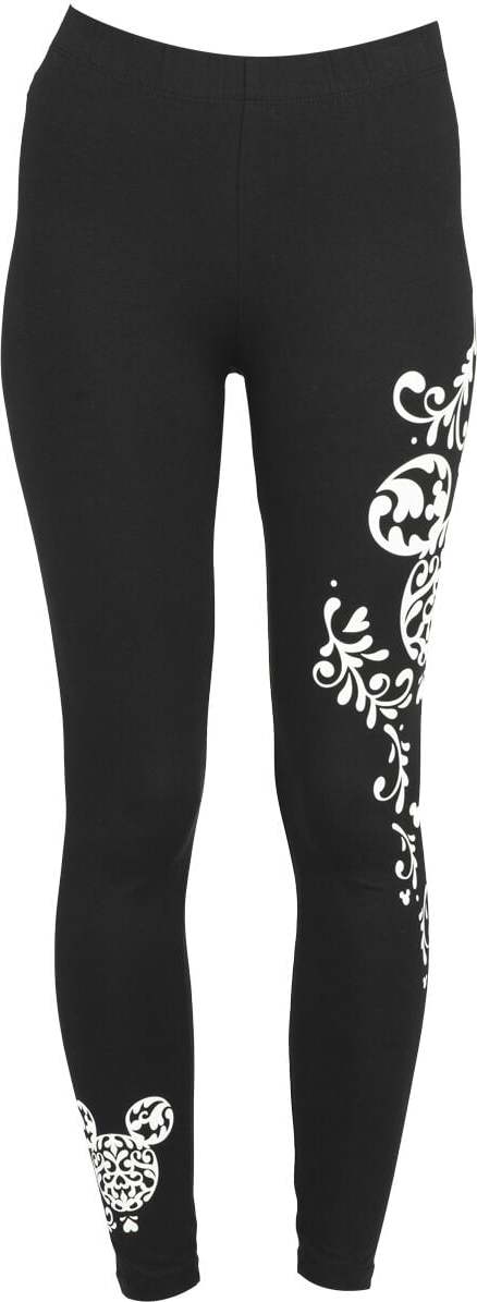 Mickey & Minnie Mouse Floral Minnie Leginy černá - Merchstore.cz