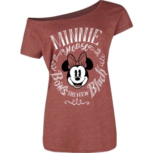 Mickey & Minnie Mouse Minni Maus - Bows Dámské tričko směs červené - Merchstore.cz