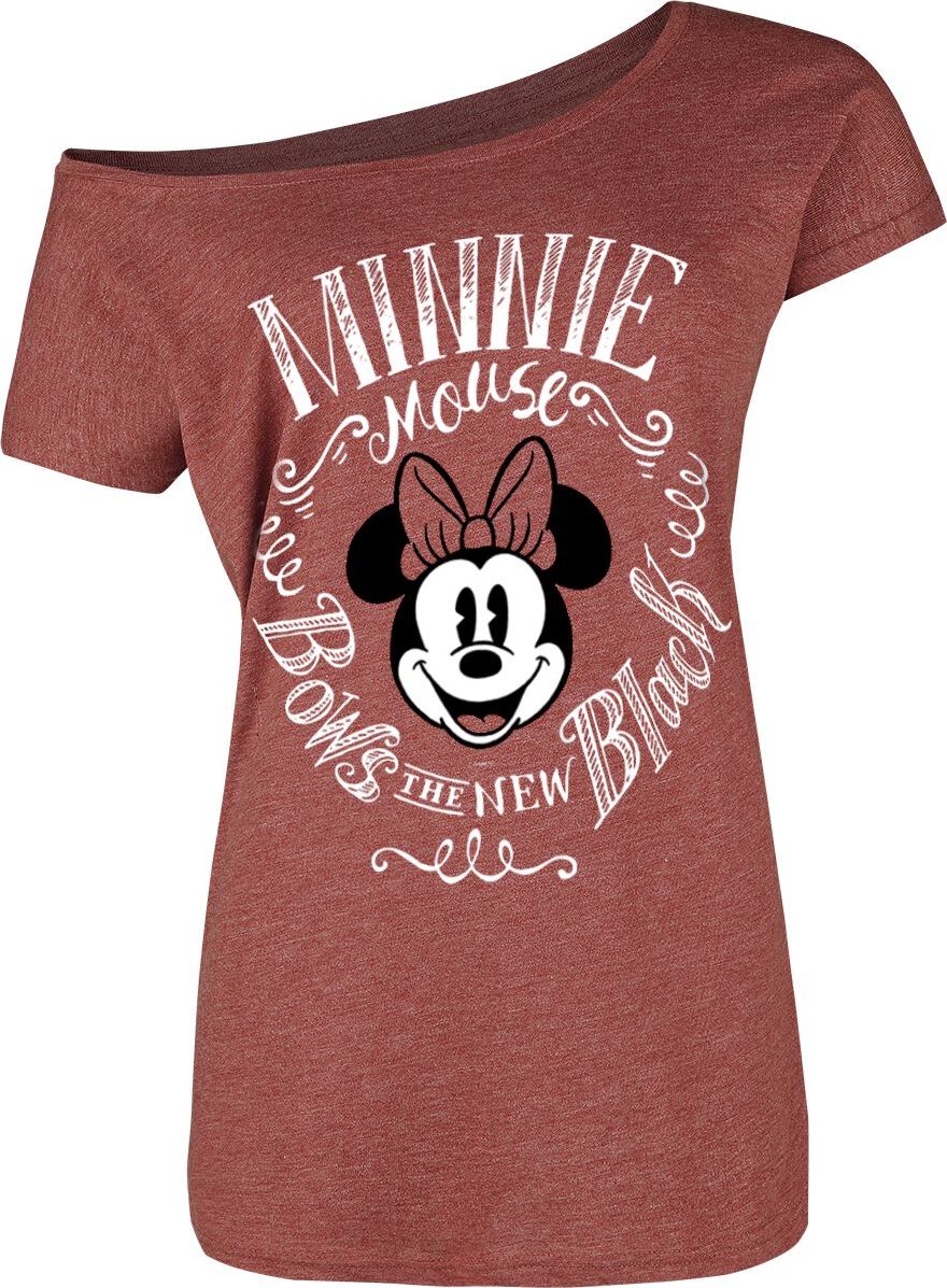 Mickey & Minnie Mouse Minni Maus - Bows Dámské tričko směs červené - Merchstore.cz Mickey & Minnie Mouse Minni Maus - Bows Dámské tričko směs červené - Merchstore.cz