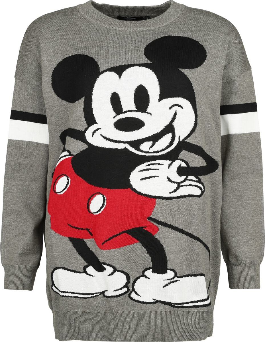 Mickey & Minnie Mouse Svetr Mickey Mouse Pletený svetr šedá - Merchstore.cz