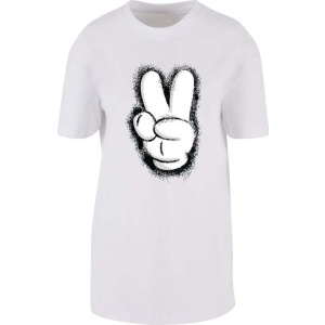 Mickey & Minnie Mouse Victory - Oversize Dámské tričko bílá - Merchstore.cz