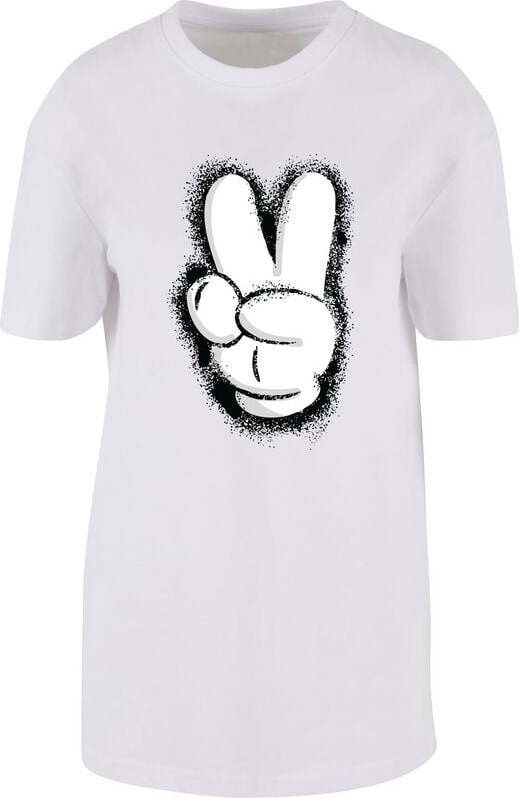 Mickey & Minnie Mouse Victory - Oversize Dámské tričko bílá - Merchstore.cz