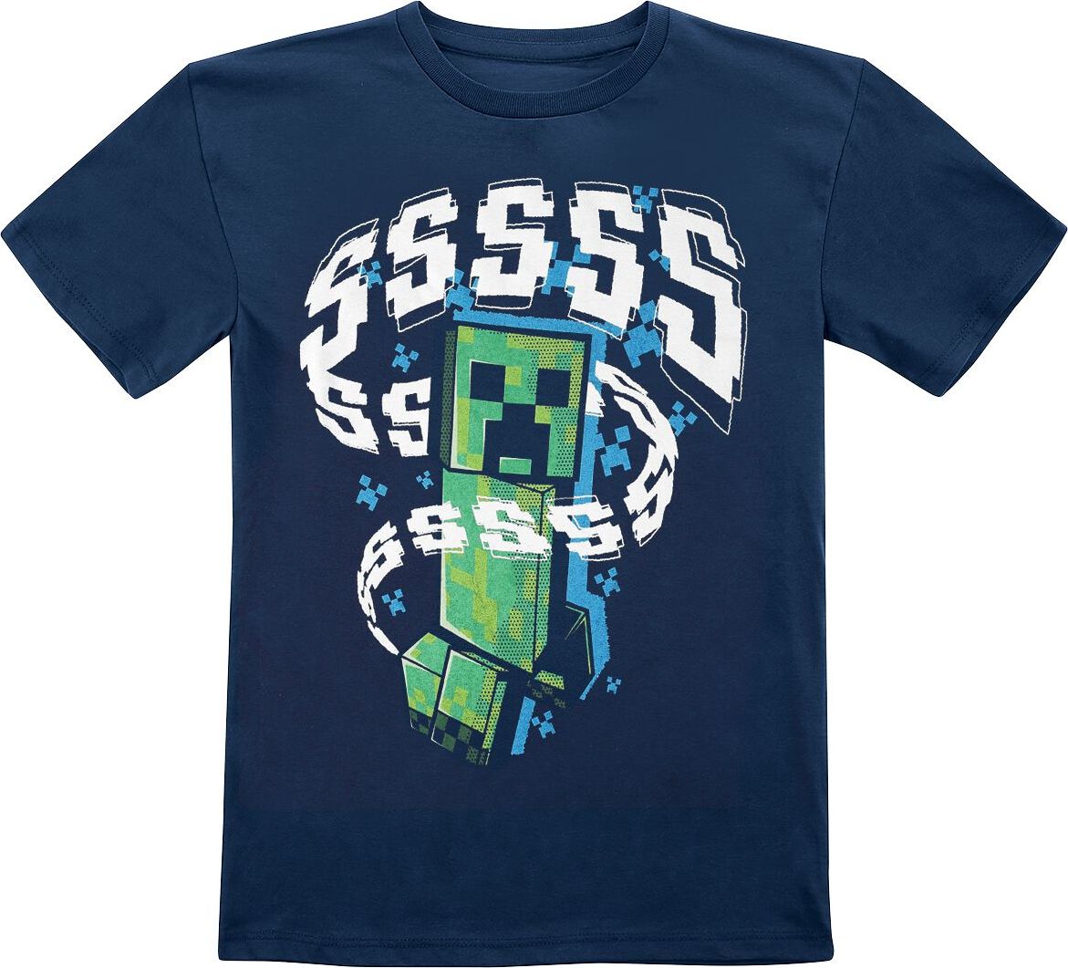 Minecraft Kids - Creeper detské tricko tmavě modrá - Merchstore.cz