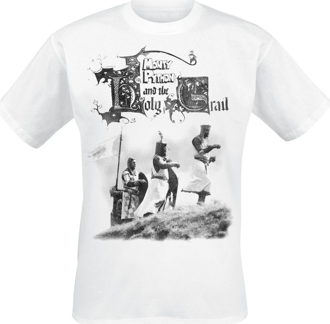 Monty Python Holy Grail Knight Riders Tričko bílá - Merchstore.cz Monty Python Holy Grail Knight Riders Tričko bílá - Merchstore.cz