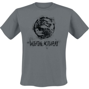Mortal Kombat Distressed Dragon Tričko tmavě šedá - Merchstore.cz