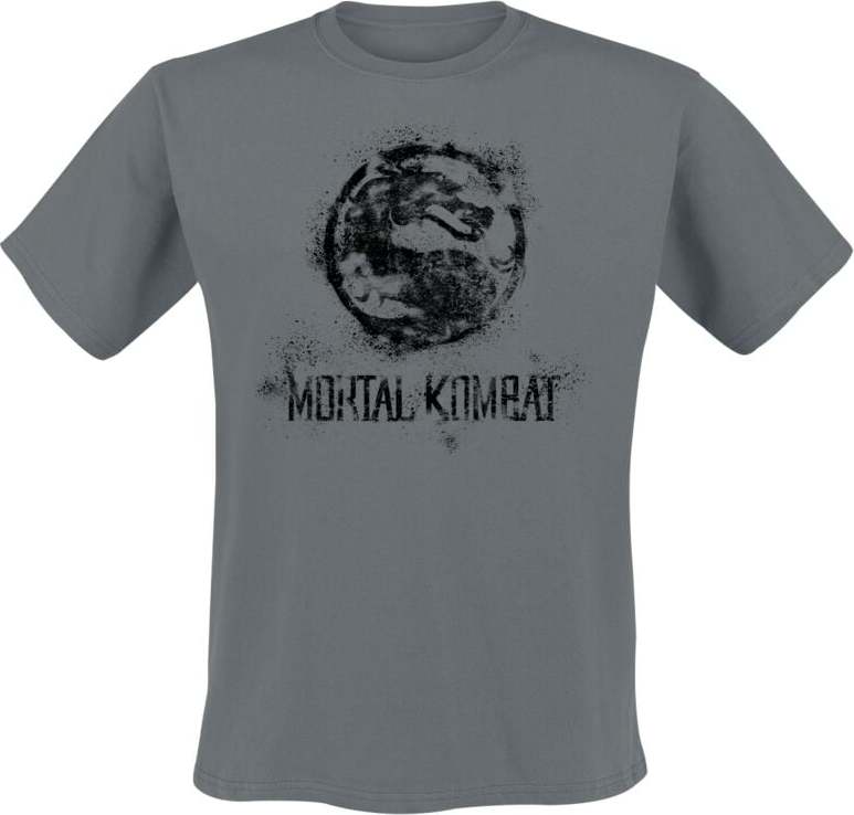 Mortal Kombat Distressed Dragon Tričko tmavě šedá - Merchstore.cz