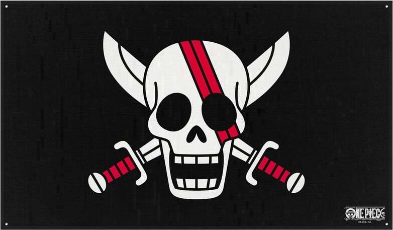 One Piece Red Hair Pirates vlajka vícebarevný - Merchstore.cz