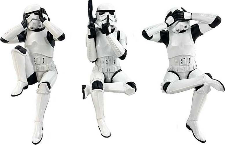 Original Stormtrooper Nemesis Now - Three Wise Stormtrooper Socha vícebarevný - Merchstore.cz