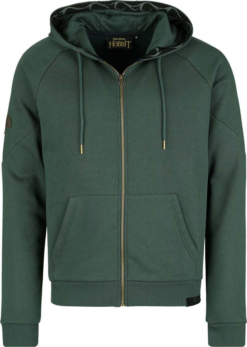Pán prstenů Der Hobbit - Mirkwood Collection Mikina s kapucí na zip tmave zelená - Merchstore.cz