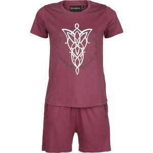 Pán prstenů Evening Star pyžama burgundská červeň