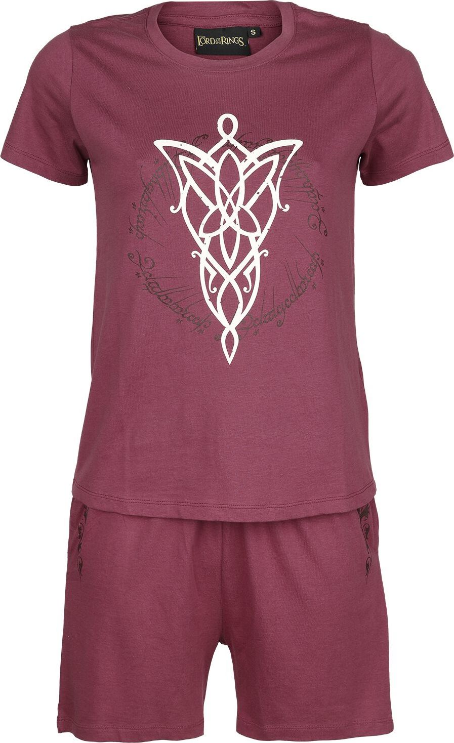 Pán prstenů Evening Star pyžama burgundská červeň - Merchstore.cz