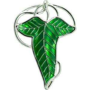 Pán prstenů Lorien Leaf Odznak zelená