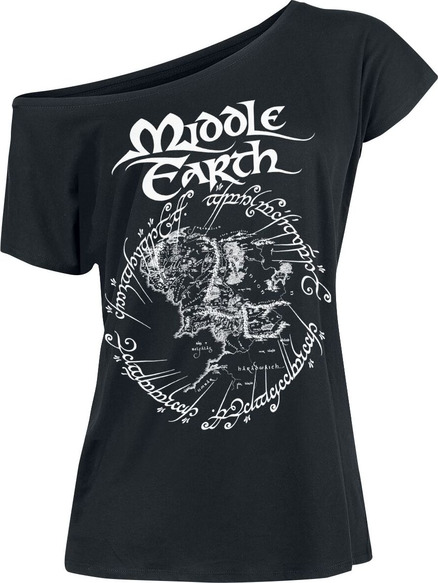 Pán prstenů Middle Earth Dámské tričko černá - Merchstore.cz
