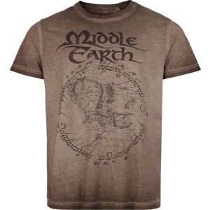 Pán prstenů Middle Earth Tričko světle hnědá - Merchstore.cz