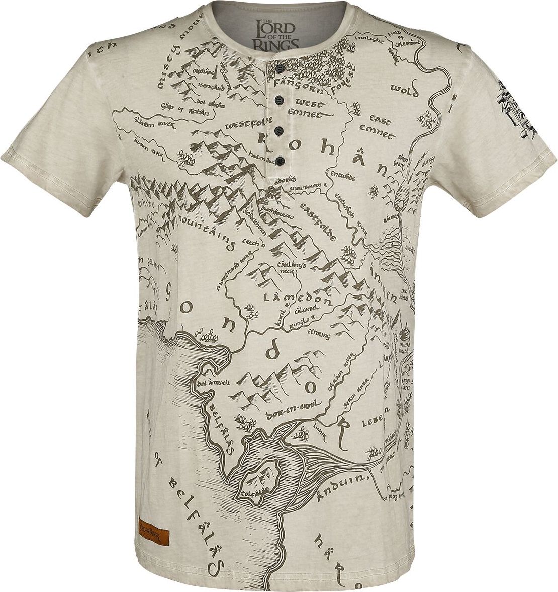 Pán prstenů Mittelerde Tričko šedá - Merchstore.cz