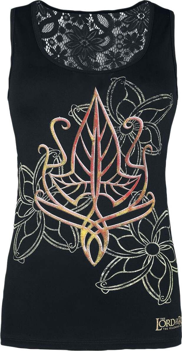Pán prstenů Organic Dámský top černá - Merchstore.cz