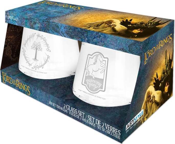 Pán prstenů Sada 2 sklenic Prancing Pony and Gondor sada sklenicek průhledný - Merchstore.cz Pán prstenů Sada 2 sklenic Prancing Pony and Gondor sada sklenicek průhledný - Merchstore.cz