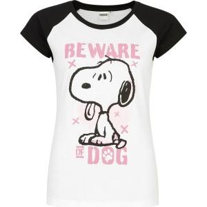 Peanuts Beware Of Dog Dámské tričko vícebarevný - Merchstore.cz