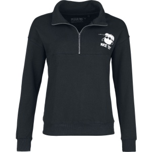 Peanuts Pletený svetr se zipem Lucy - Nice try! Dámská mikina černá - Merchstore.cz