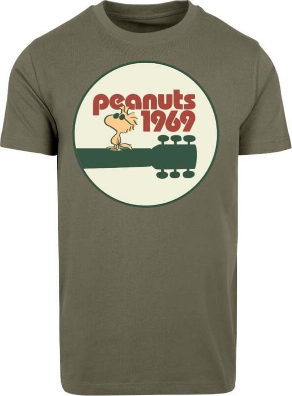 Peanuts Woodstock 1969 Tričko khaki - Merchstore.cz