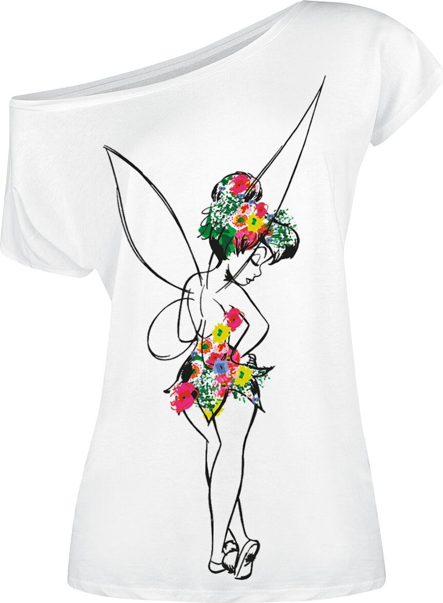 Peter Pan Tinker Bell - Flower Power Dámské tričko bílá - Merchstore.cz Peter Pan Tinker Bell - Flower Power Dámské tričko bílá - Merchstore.cz