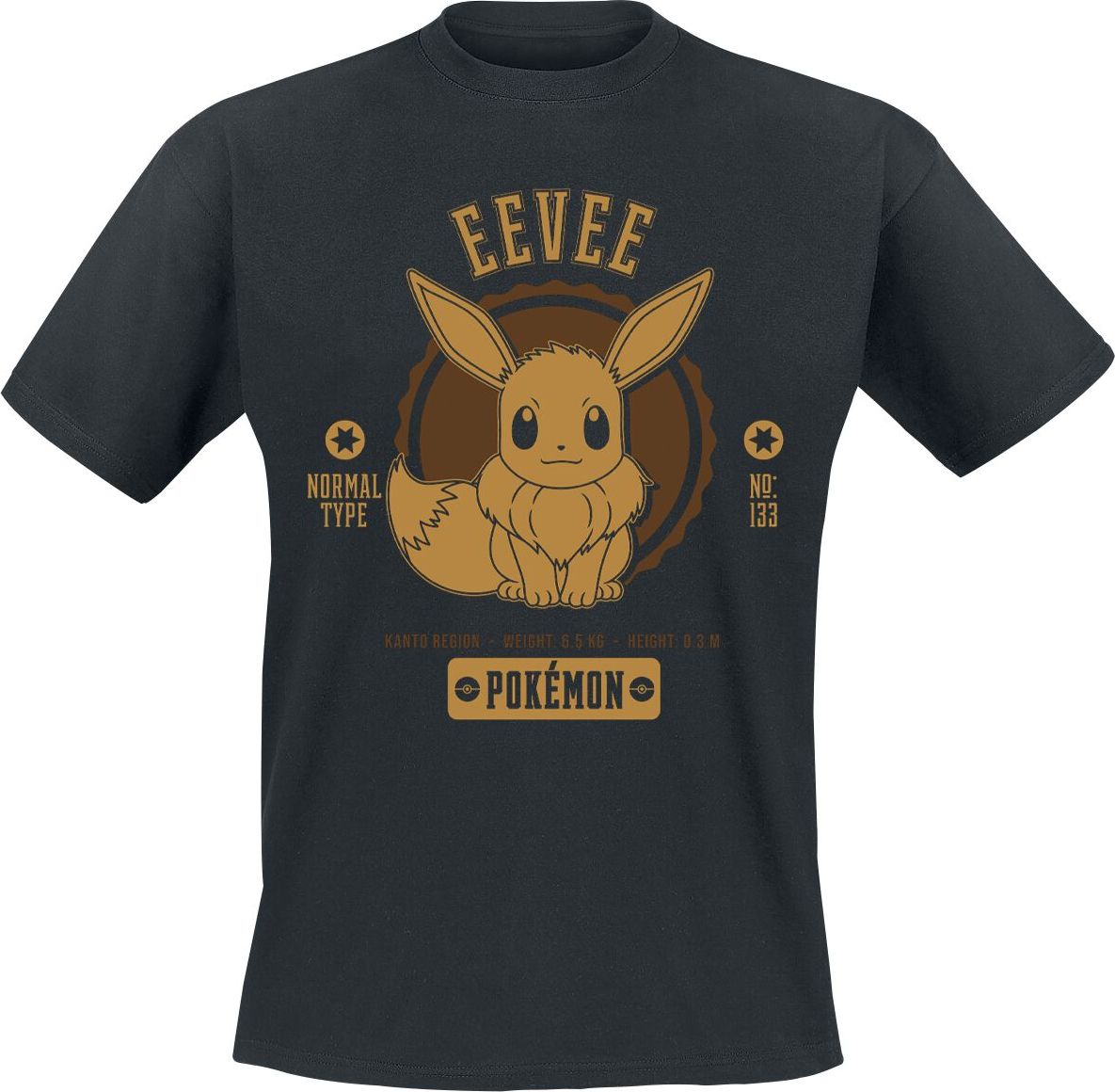 Pokémon Evoli Tričko černá - Merchstore.cz Pokémon Evoli Tričko černá - Merchstore.cz